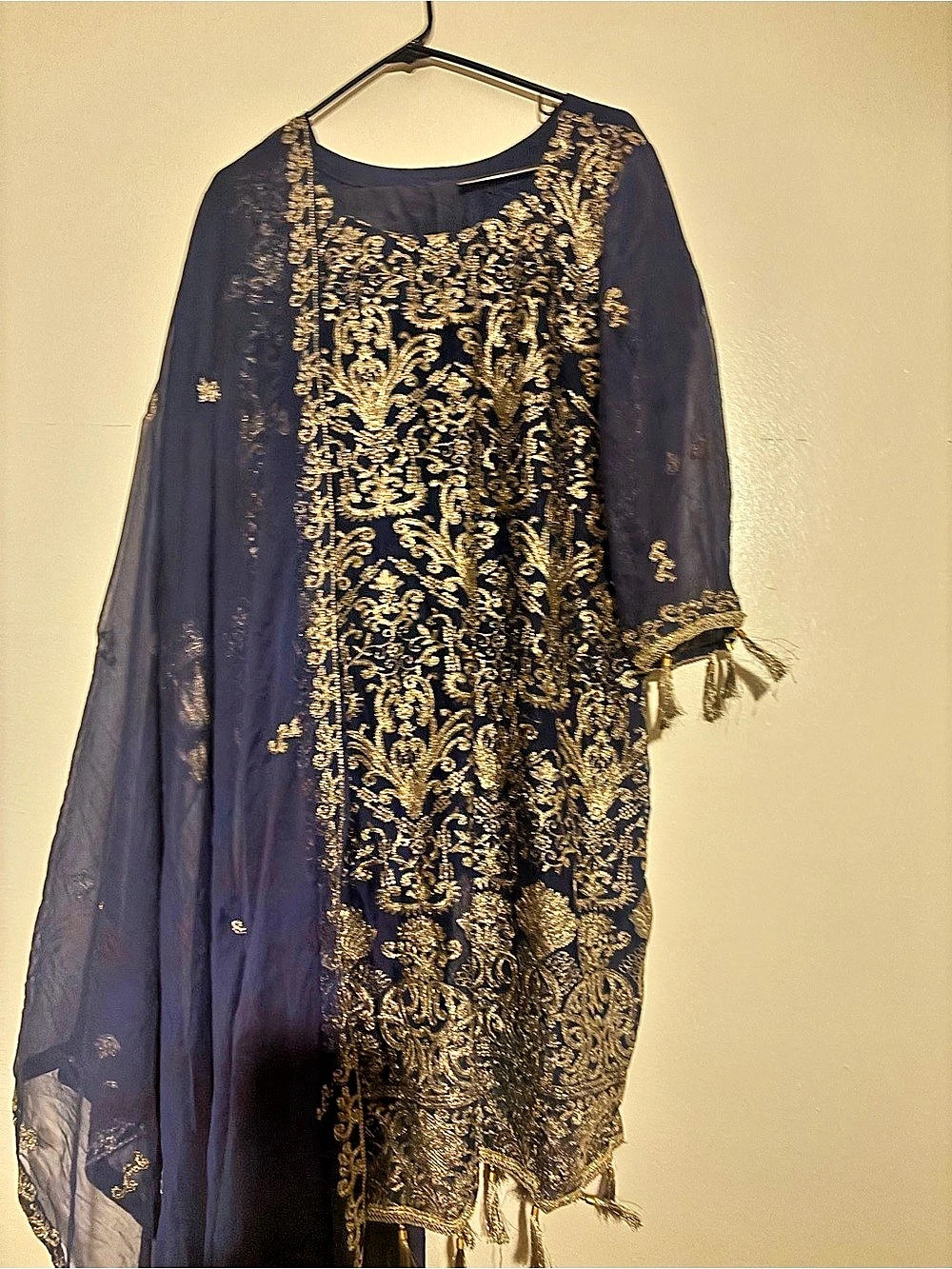 Blue & Gold Embroidered Tunic